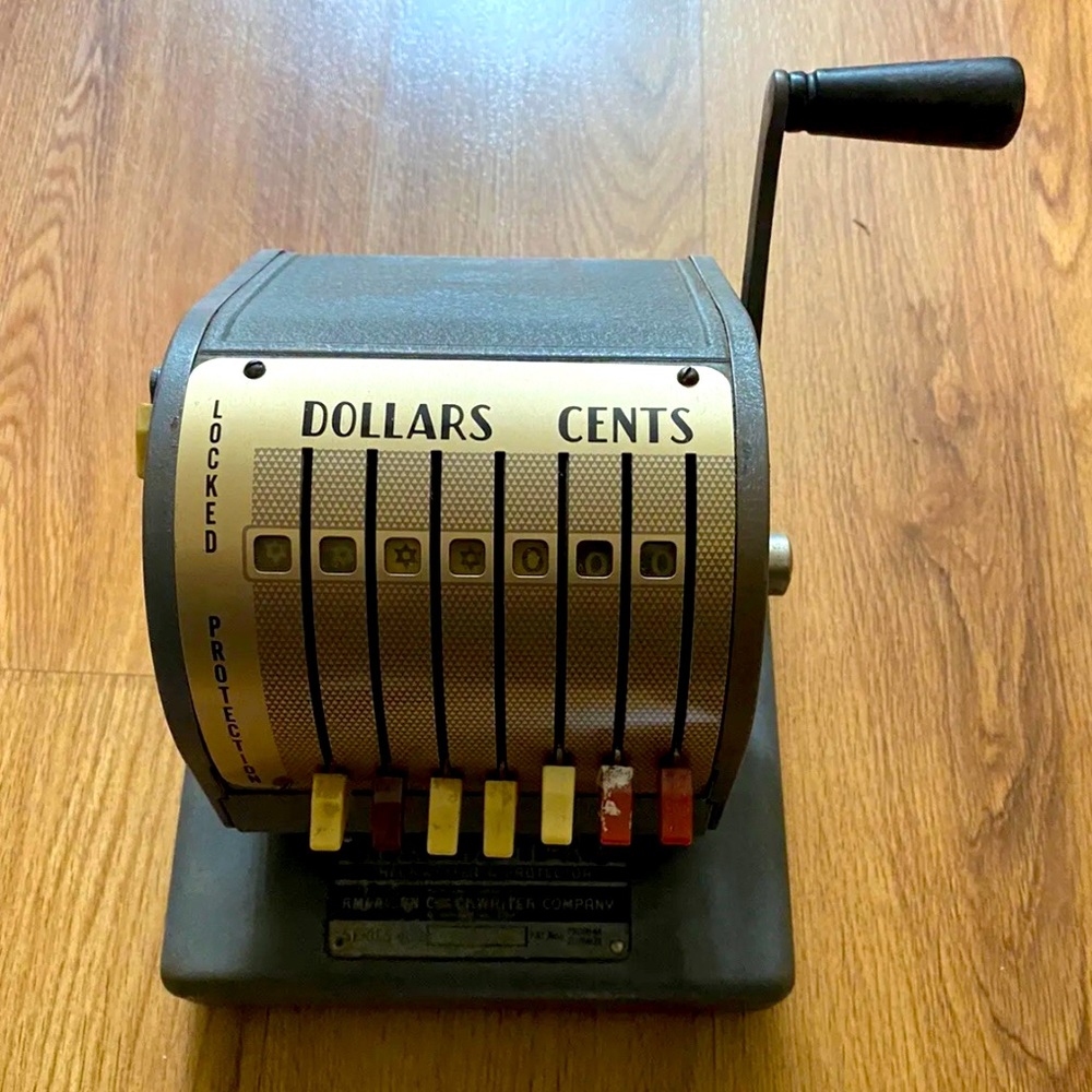 Vintage Paymaster check writer